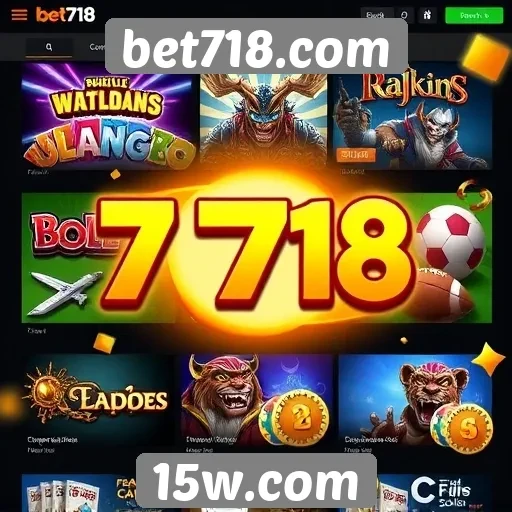 Variedade de jogos disponíveis em bet718.com